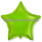 Фольгированный шарик без рисунка Звезда LIME GREEN 18"/45см.