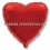 Фольгированный шарик без рисунка Сердце RED 18"/45см.
