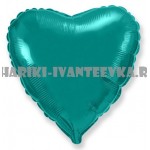 Фольгированный шар (18''/46 см) Сердце, Тиффани, 1 шт.